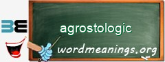 WordMeaning blackboard for agrostologic
